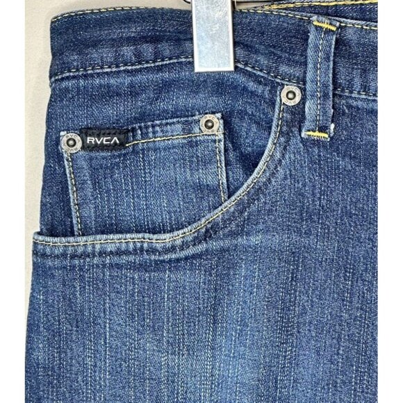 RVCA Jeans Mens Regulars The Balance Of Opposites Slim Blue Size 36 - Picture 4 of 15